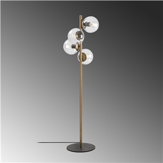 Camlı 4Lü Lambader Parlak Gold Faze-Nt-116
