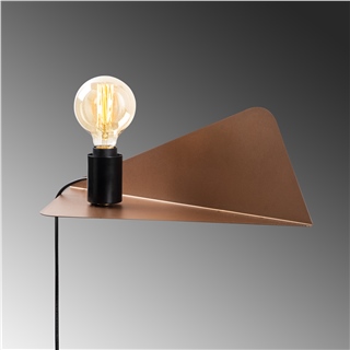 Metal Tekli Raf Aplik Mat Bakır Rafaplık-X-502-Copper