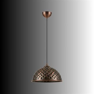 Retro Rustik Dövme Desenli Metal Tekli Sarkıt Avize Mutfak Salon Lambası,ECHO-16100-B