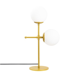 Camlı 2Li Masa Lambası Mat Gold Mudonı-Mr-954