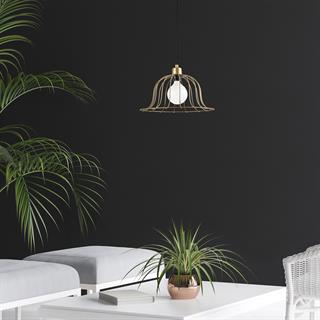 Boey Tekli Tel Sarkıt Avize Parlak Gold, Modern Dekoratif Metal Lamba BOEY-11391