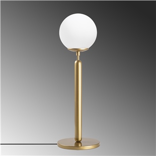 Eskitme Beyaz Camlı Metal Masa Lambası Küre Glop Başlık E14 Duy Modern Salon Abajur,KING-11463