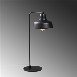 Metal Sıvama Tekli Masa Lambası Pütürlü Siyah Mematı-181Black-Ml