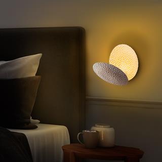 Yosma Modern Ledli Aplik Beyaz Gold, Ambiyans Led Duvar Aydınlatma 3000K Sarı Işık YOSMA-13646