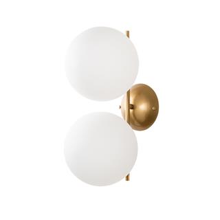 Luminar Modern 2Li Glop Cam Aplik Parlak Gold, Dekoratif Duvar Aydınlatma LUMINAR-14151