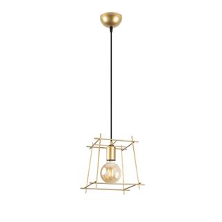 Coman Tekli Tel Sarkıt Avize Parlak Gold, Modern Dekoratif Metal Lamba COMAN-11271