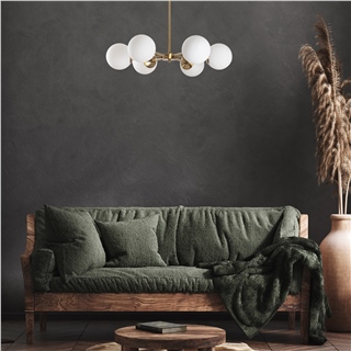Camlı 6Lı Avize Eskitme Akkas-10080