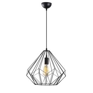 Diamond Tekli Tel Sarkıt Avize Siyah, Modern Dekoratif Metal Lamba DIAMOND-L-703