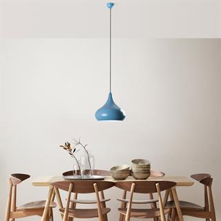 Retro Tekli Sarkıt Avize Mavi, Modern Dekoratif Metal Sıvama Tavan Aydınlatma SAGLAM-3774-LIGHTBLUE