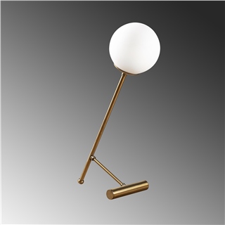 Camlı Tekli Masa Lambası Eskitme Golf-Num-5023