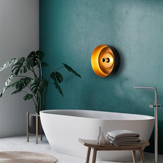 Vesta Modern Metal Sıvama Başlıklı Tekli Aplik Siyah, Minimalist Duvar Lambası VESTA-15070