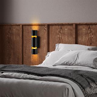 Luxora Çift Yönlü Modern Metal Aplik Siyah, Minimalist Tasarım Duvar Aydınlatma LUXORA-15381