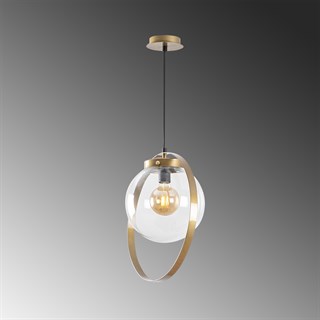 Camlı Tekli Sarkıt Parlak Gold Tan-Nt-101