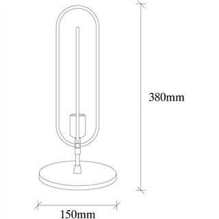 Metal Tekli Masa Lambası Pütürlü Siyah Cerco-Num-5071