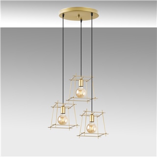 Tel 3Lü Tepsi Sarkıt Parlak Gold Coman-11281