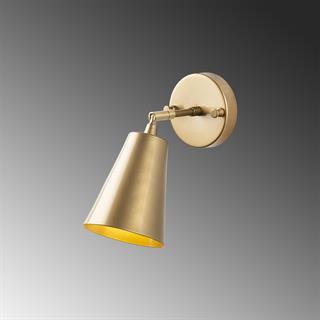 Evander Hareketli Başlık Tekli Aplik Parlak Gold, Modern Metal Sıvama Dekoratif Lamba EVANDER-13190