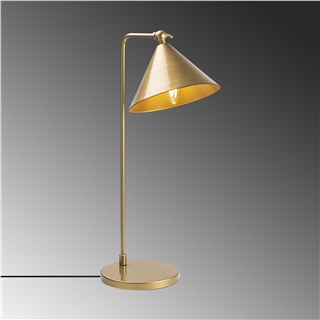 Metal Sıvama Tekli Masa Lambası Parlak Gold Konıka-12266