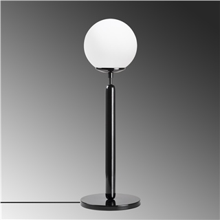 Beyaz Camlı Metal Masa Lambası Küre Glop Başlık E14 Duy Modern Salon Abajur,KING-11461