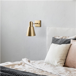 Metal Sıvama Tekli Aplik Parlak Gold Funnel-13091