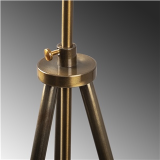 Abajur Başlıklı Tripod Lambader Parlak Gold Trıpod-Nul-4062