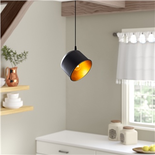 Metal Sıvama Tekli Sarkıt Pütürlü Siyah Fas-192Black-1