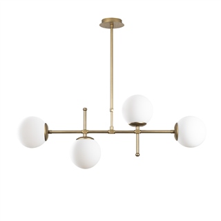 Camlı 4Lü Avize Parlak Gold Mudonı-Mr-951-1