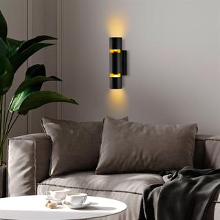 Luxora Çift Yönlü Modern Metal Aplik Siyah, Minimalist Tasarım Duvar Aydınlatma LUXORA-15381