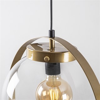 Camlı Tekli Sarkıt Parlak Gold Tan-Nt-101