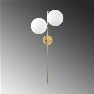 Camlı 2Li Aplik Parlak Gold Fazlı-10410