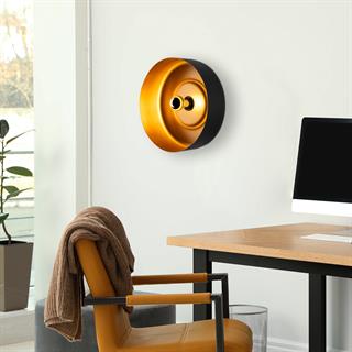 Vesta Modern Metal Sıvama Başlıklı Tekli Aplik Siyah, Minimalist Duvar Lambası VESTA-15070