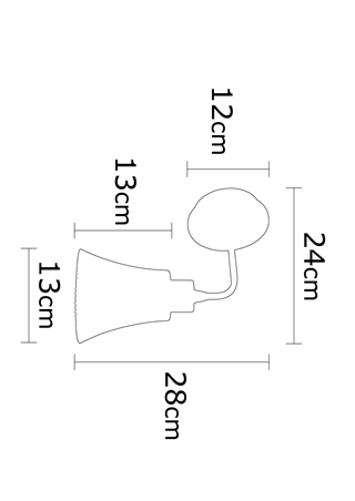Camlı Tekli Aplik Bakır Natural Foca-N-130