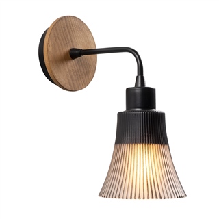 Camlı Tekli Aplik Pütürlü Siyah Natural Foca-N-129