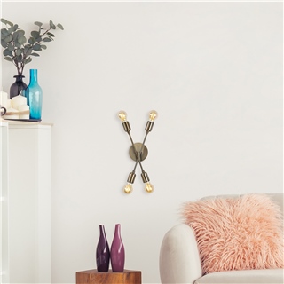 Rustik 4Lü Aplik Eskitme Fleur-Nuw-3404