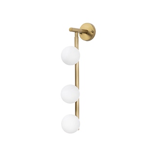 Camlı 3Lü Aplik Parlak Gold Domıno-11045