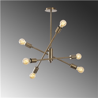 Rustik 6Lı Avize Eskitme Ozbest-Nua-1221