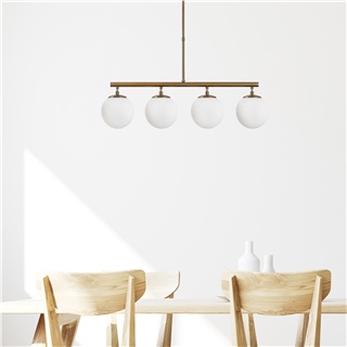 Camlı 4Lü Avize Eskitme Fazlı-10435