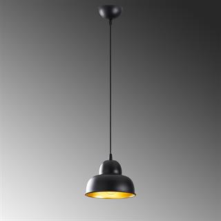 Çakır Modern Tekli Sarkıt Avize Siyah, Retro Metal Sıvama Başlık Lamba CAKIR-180BLACK-1