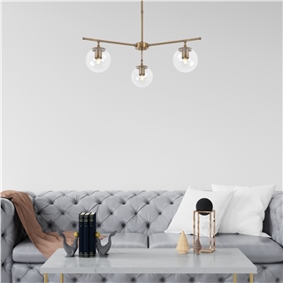 Camlı 3Lü Avize Eskitme Atmaca-10256