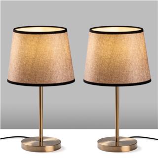 Abajur Başlıklı Tekli Masa Lambası Eskitme Abajur-5102-Set
