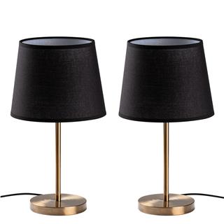 Abajur Başlıklı Masa Lambası Eskitme Abajur-5104-Set