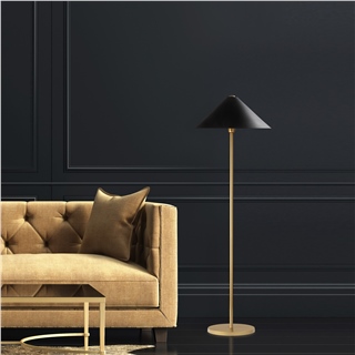 Metal Sıvama Tekli Lambader Parlak Gold Mıxed-11511