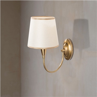 Modern Gold Eskitme Aplik Krem Kumaş Abajur E27 Duy Salon Yatak Başı Duvar Lambası,PARDO-3031