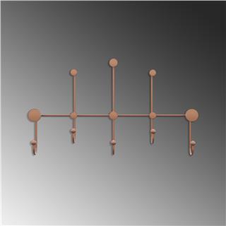 Mat Bakır Metal Duvar Askısı Dekoratif Modern Tasarım Antre Banyo Hol Portmanto Askılığı,AMT-002-C