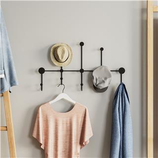 Mat Siyah,Dekoratif Metal Duvar Askısı Modern Tasarım Antre Banyo Hol Portmanto Askılığı,AMT-002