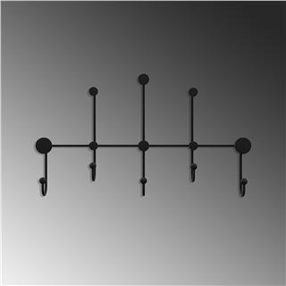 Mat Siyah,Dekoratif Metal Duvar Askısı Modern Tasarım Antre Banyo Hol Portmanto Askılığı,AMT-002