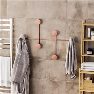 Mat Bakır Metal Duvar Askısı Dekoratif Modern Tasarım Antre Banyo Hol Portmanto Askılığı,AMT-003-C