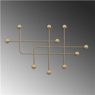 Altın Gold,Dekoratif Metal Duvar Askısı Modern Tasarım Antre Banyo Hol Portmanto Askılığı,AMT-004-A