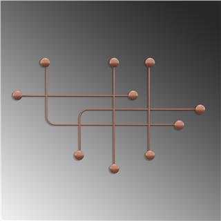 Mat Bakır Metal Duvar Askısı Dekoratif Modern Tasarım Antre Banyo Hol Portmanto Askılığı,AMT-004-C