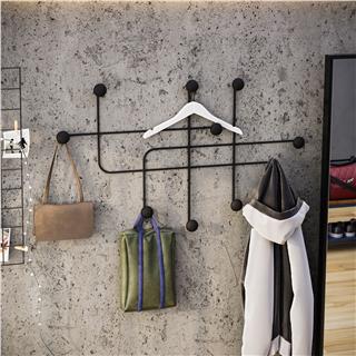 Mat Siyah,Dekoratif Metal Duvar Askısı Modern Tasarım Antre Banyo Hol Portmanto Askılığı,AMT-004
