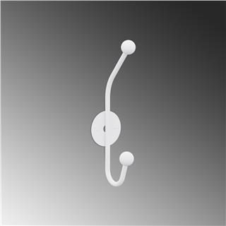 Dekoratif Mat Beyaz Metal Duvar Askısı Modern Tasarım Antre Banyo Hol Portmanto Askılığı,AMT-005-B